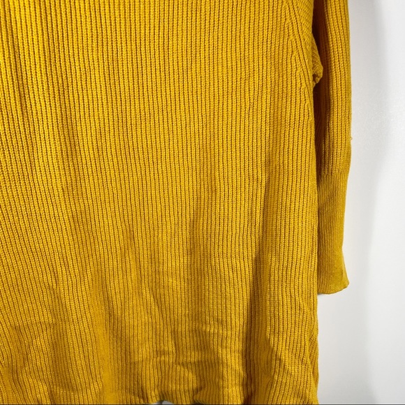 Leith Women Knit Cardigan Sweater Sz S Mustard Yellow Slouchy Oversized Dolman - Picture 11 of 12